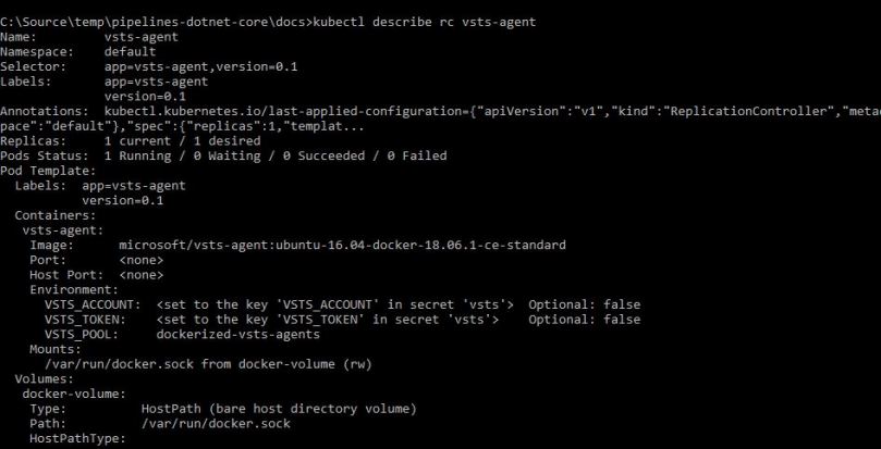 verify vsts agent is deployed successfully inside AKS